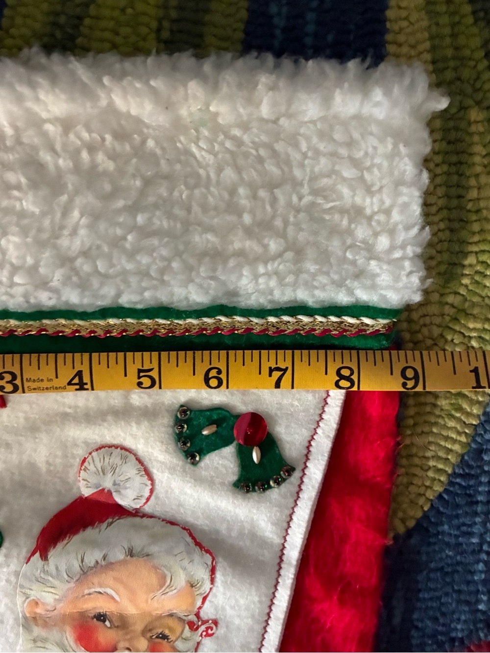 1980’s Santa Christmas Stocking Set of 2 - Picture 8 of 9